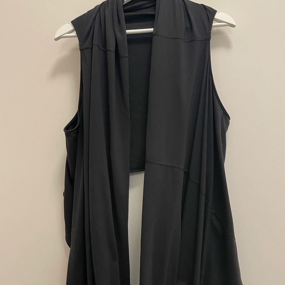 Rare Lululemon Black Sleeveless Drape Vest Top